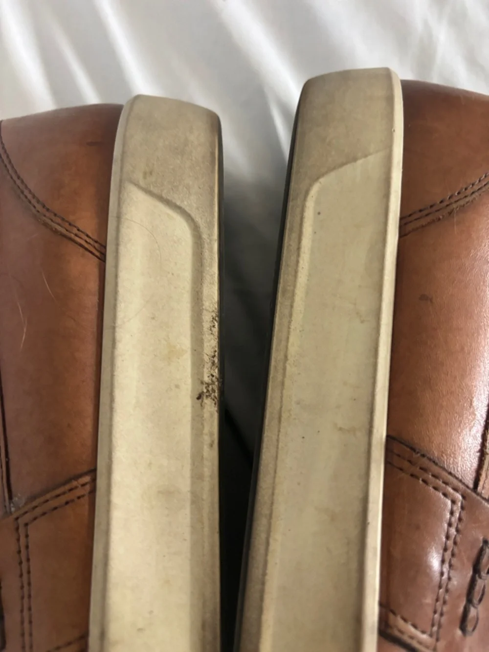 Ecco Brown Leather Slip-On Penny Loafers